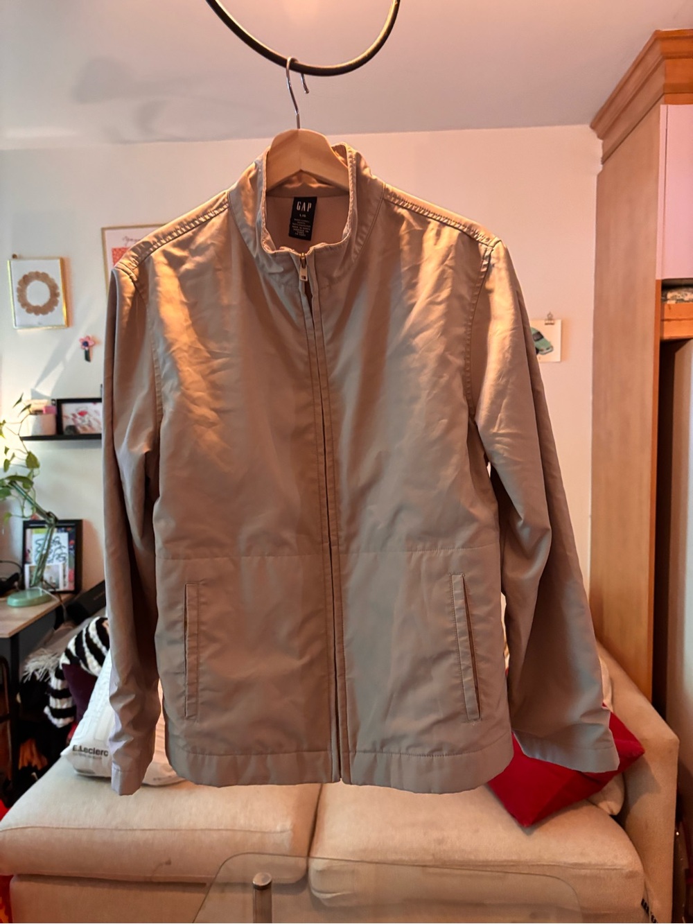 GAP Lightweight Tan Zip-Front Jacket